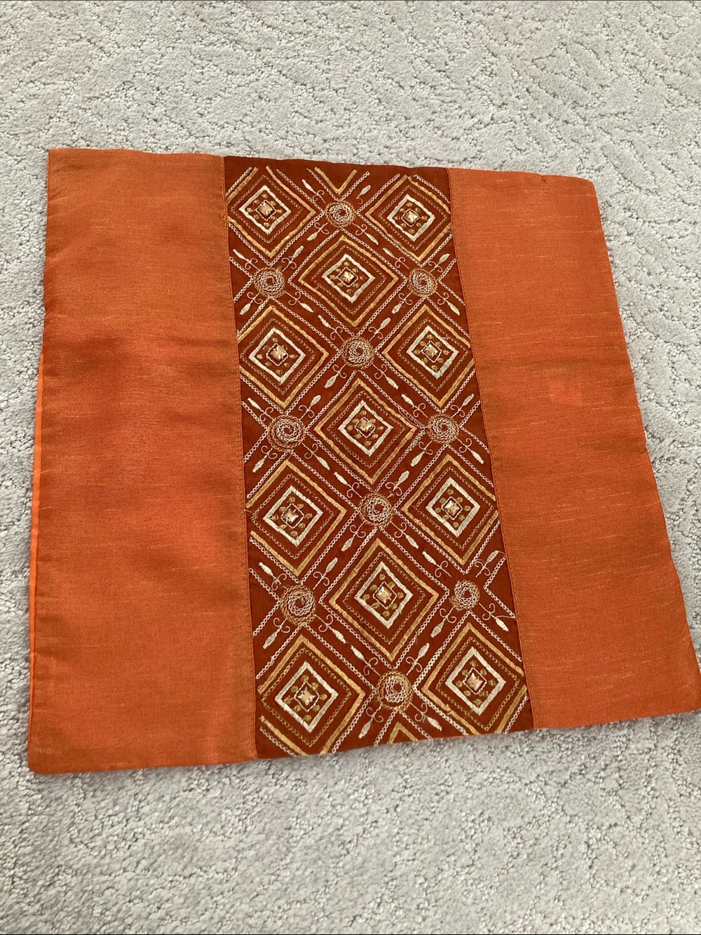 Orange accent pillow covers